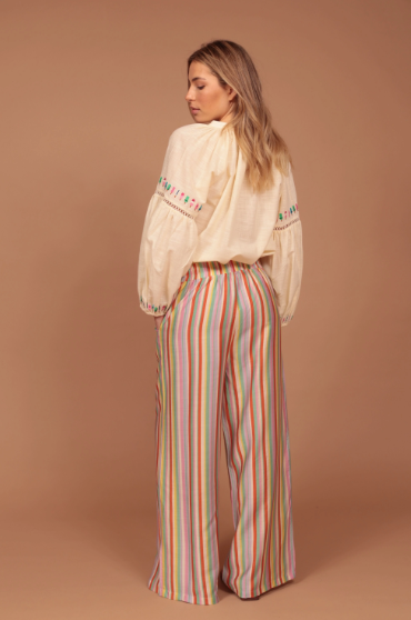 Blusa Bordada Algodón Helados