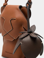 BOLSO MINI CON DETALLE DE LEÓN Y FLOR