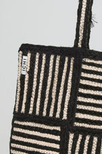 Bolso Shopper Trenzado Diseño Geométrico