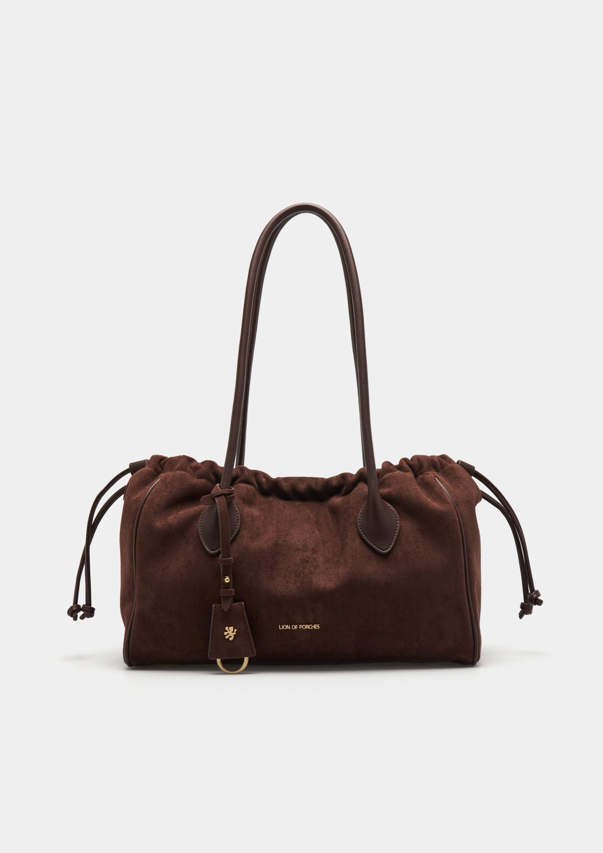 Bolso tote de mujer con efecto ante y detalles en PU tono sobre tono