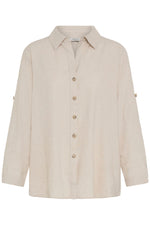 Camisa Larga con Manga Recogida