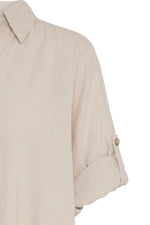 Camisa Larga con Manga Recogida