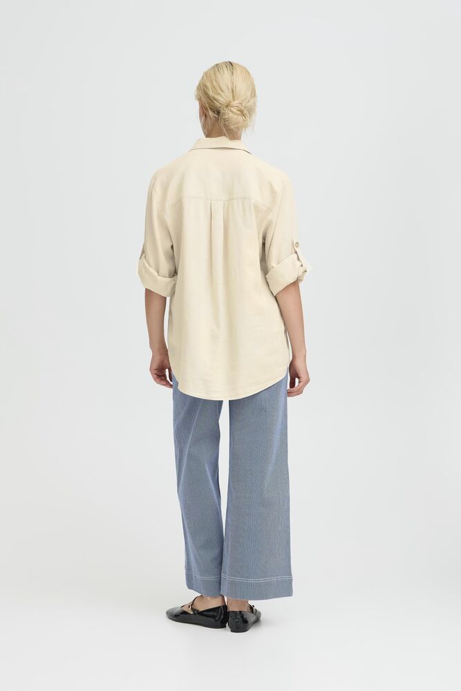 Camisa Larga con Manga Recogida