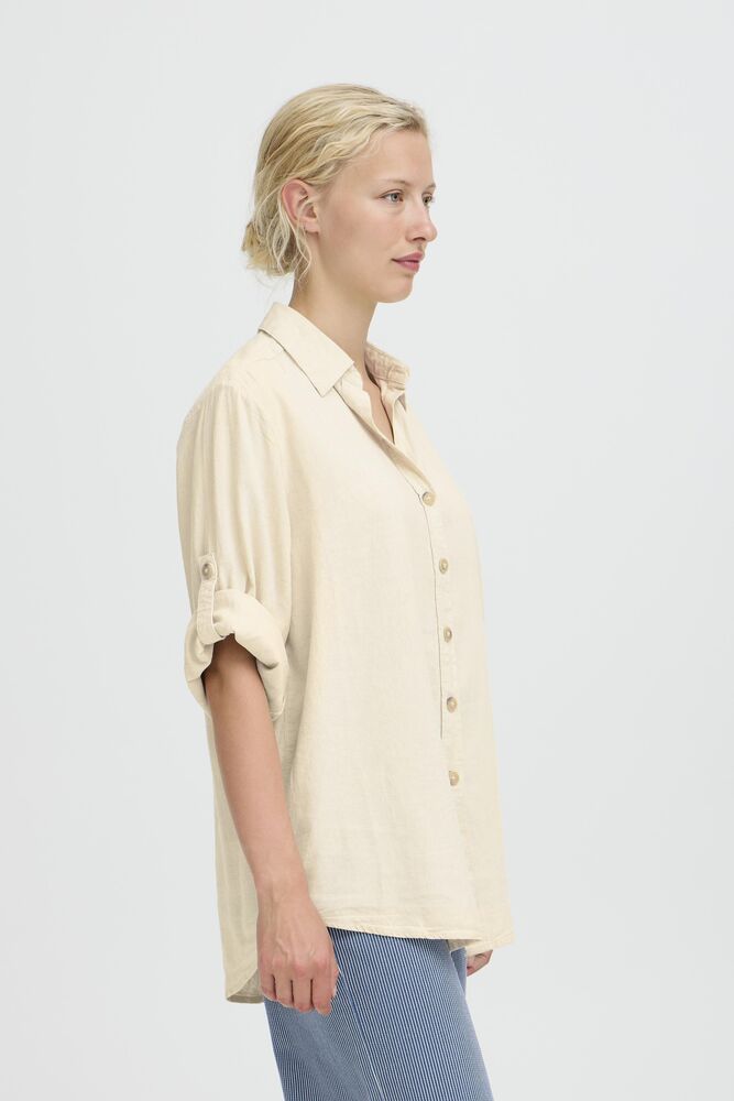 Camisa Larga con Manga Recogida