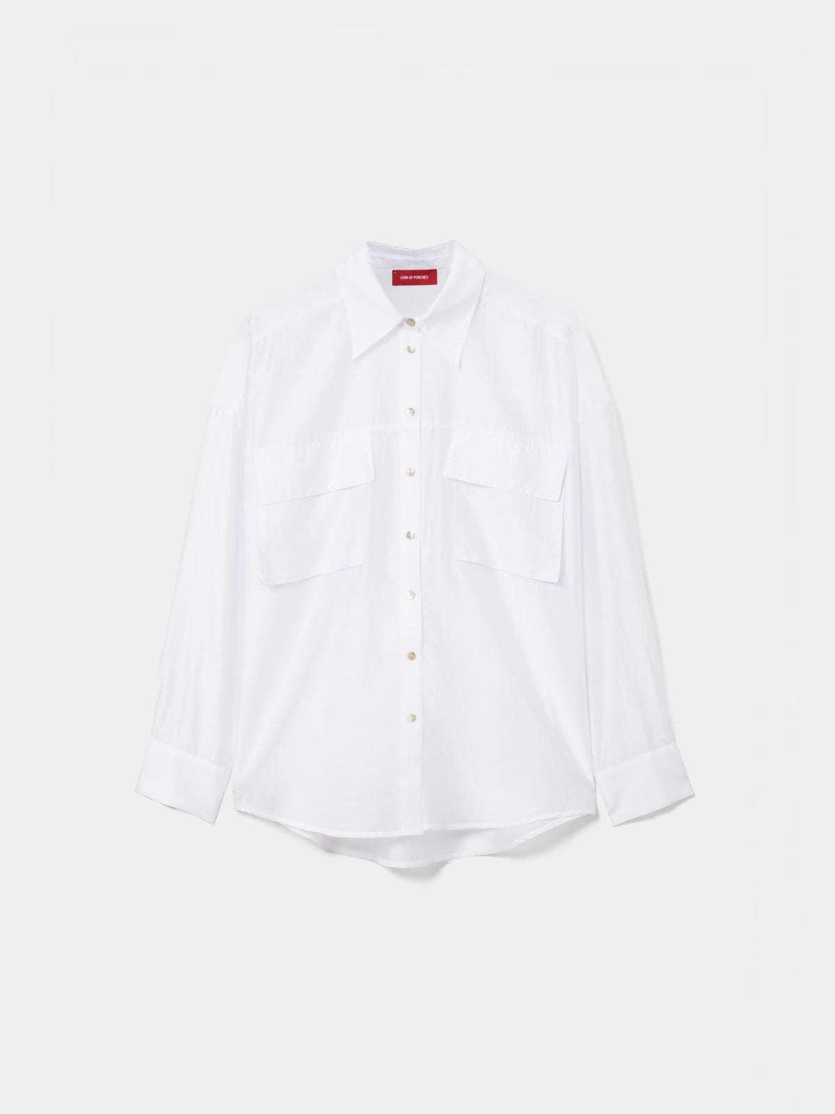 Camisa Fluida con Lyocell con Cuello Pico
