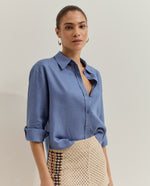 Camisa de Lino Oversize con Botones