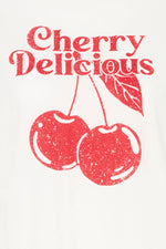 Camiseta Algodón con Estampado "Cherry Delicious"