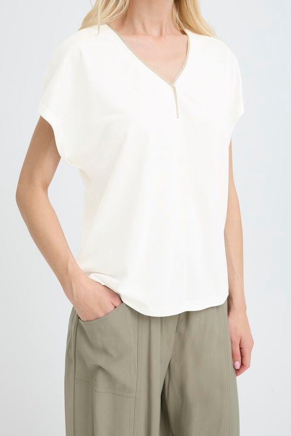 Camiseta Bypareesa Escote Dorado
