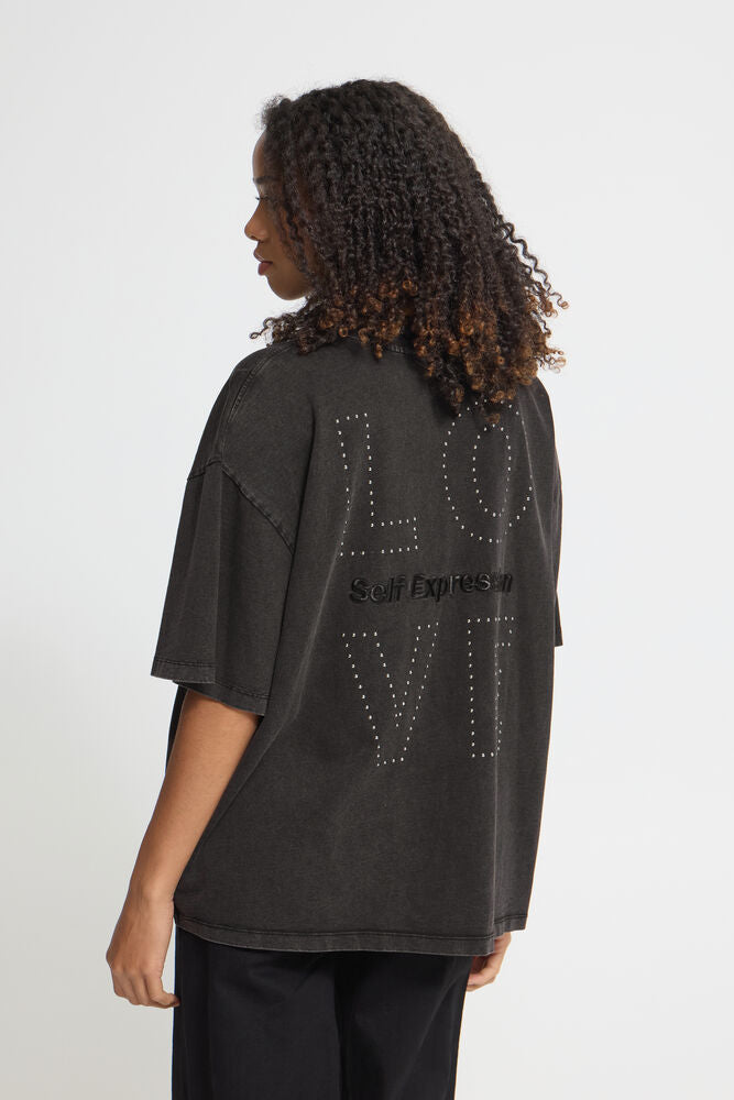 CAMISETA GRIS OVERSIZE MANGA CORTA