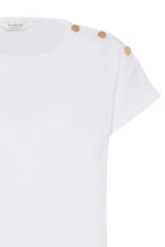 Camiseta Básica con Botones Dorados