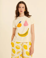 Camiseta Algodón con Estampado de Frutas