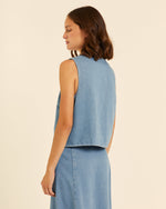 Chaleco Denim Cierre Botones