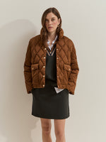 CHAQUETA ACOLCHADA CON BROCHES DORADOS