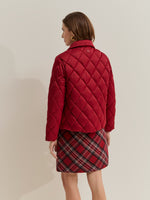 CHAQUETA CORTA ACOLCHADA CON BROCHES DORADOS