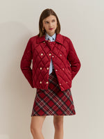 CHAQUETA CORTA ACOLCHADA CON BROCHES DORADOS