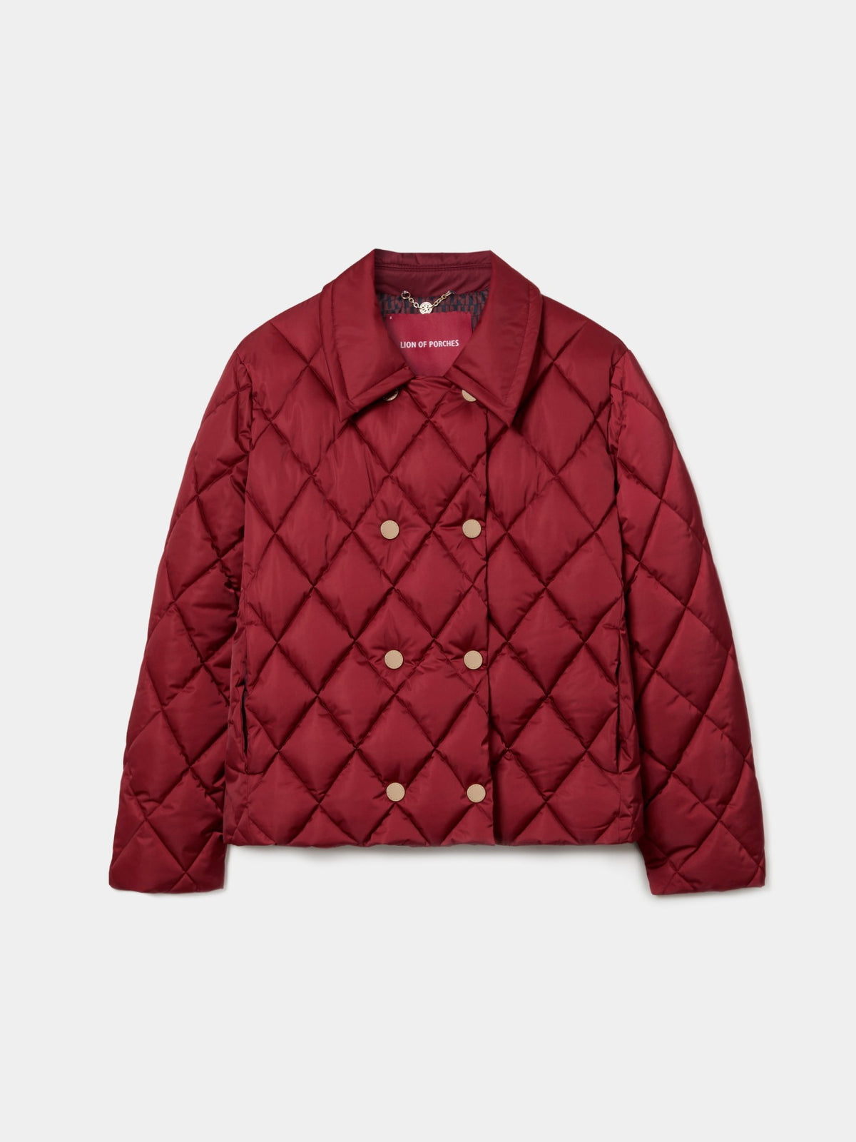 CHAQUETA CORTA ACOLCHADA CON BROCHES DORADOS