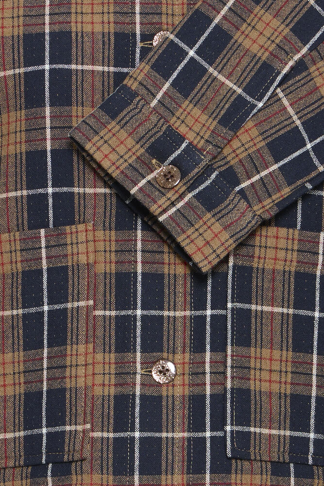 CHAQUETA CORTA CUADROS CON BOLSILLOS