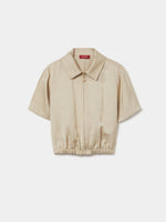 Chaqueta Manga Corta con Cuello Camisero