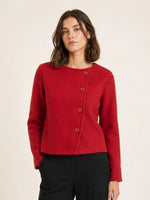CHAQUETA CORTA PELO VEGANO ROJA
