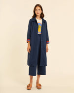 Gabardina con Forro de Cuadros Azul