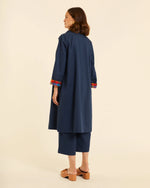 Gabardina con Forro de Cuadros Azul