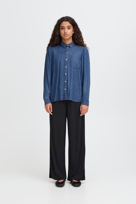 Camisa Ihborgie Denim Corchetes