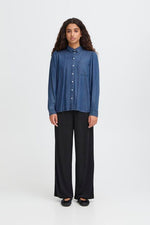 Camisa Ihborgie Denim Corchetes