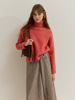 JERSEY DE CUELLO ALTO DE LANA Y MOHAIR