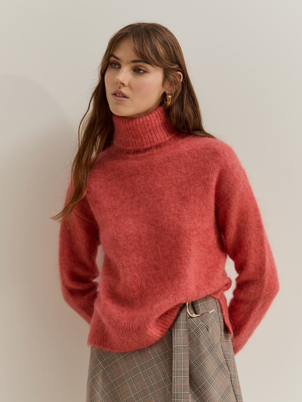 JERSEY DE CUELLO ALTO DE LANA Y MOHAIR