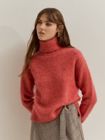JERSEY DE CUELLO ALTO DE LANA Y MOHAIR