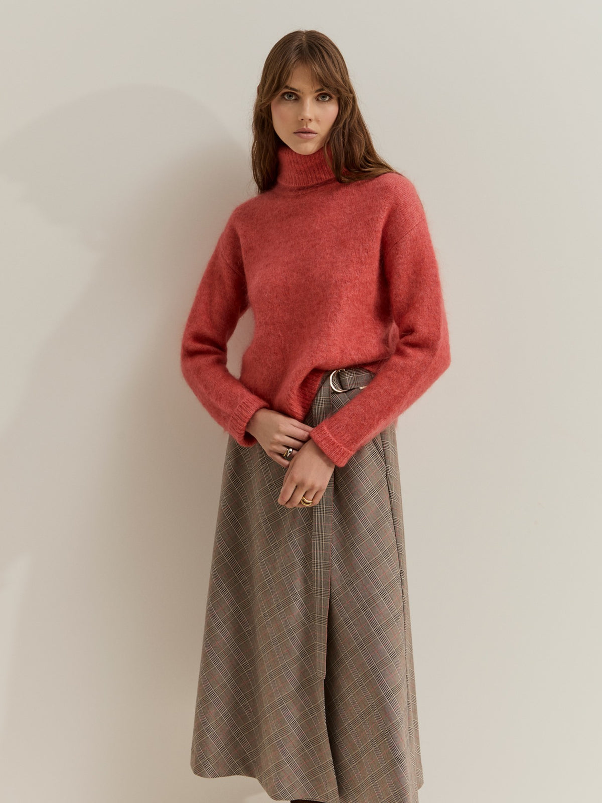 JERSEY DE CUELLO ALTO DE LANA Y MOHAIR