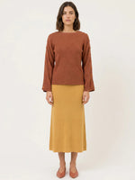 JERSEY PUNTO CANALE CON BOTONES EN MANGAS MARRON