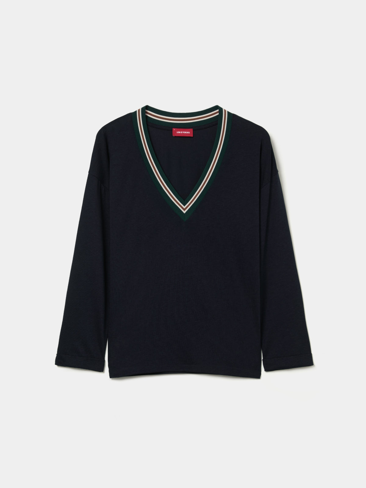 CAMISETA MANGA LARGA ESCOTE EN V LYOCELL