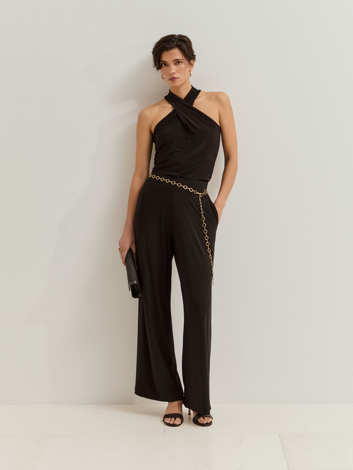 Pantalón de Pierna Ancha Punto Fluido