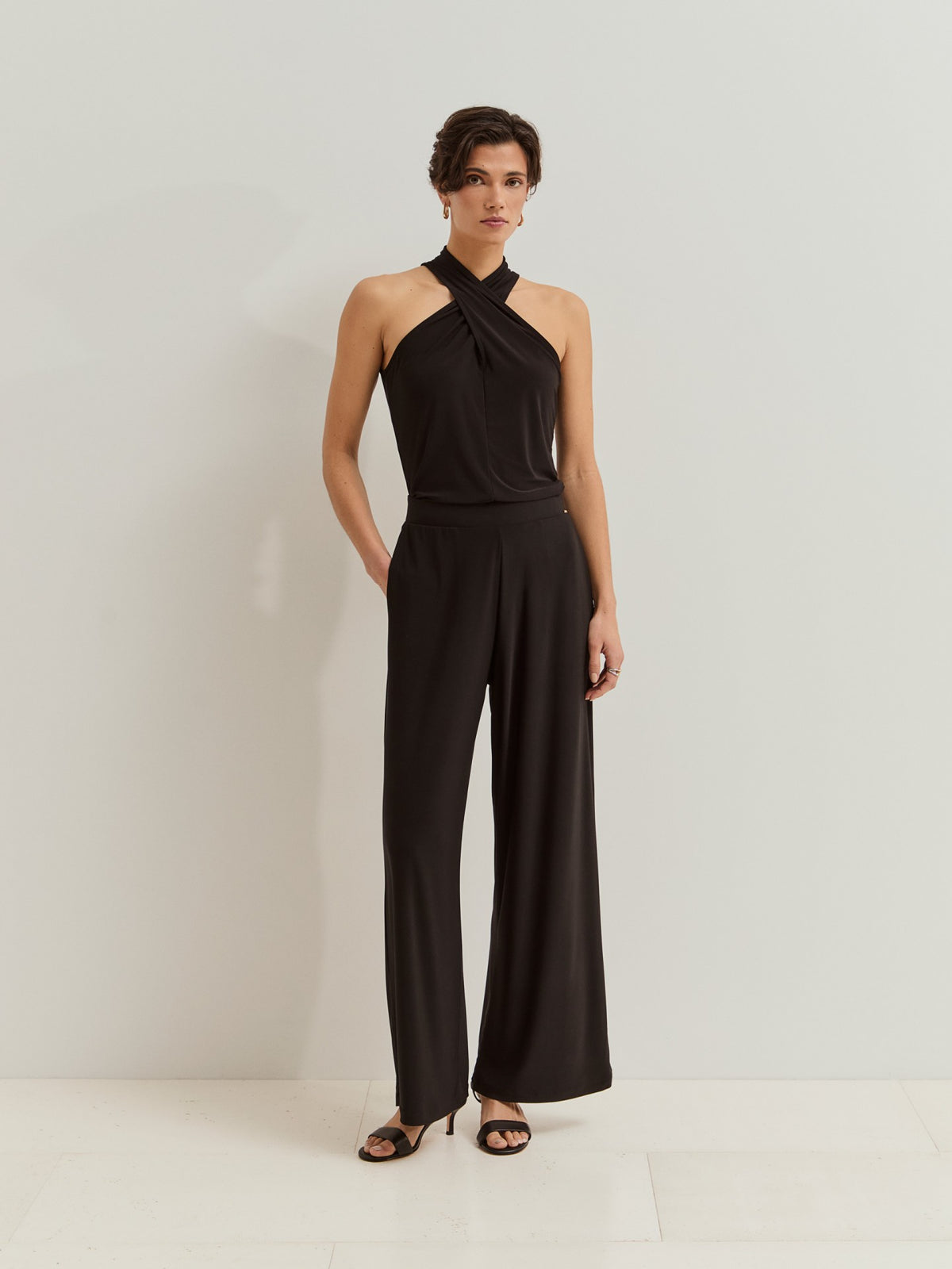 Pantalón de Pierna Ancha Punto Fluido