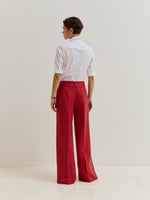 Pantalones de lino de pierna ancha