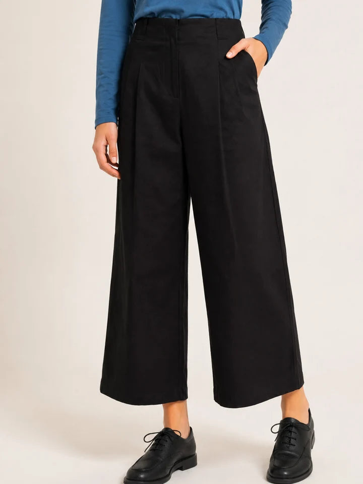 PANTALON MICROPANA DE PIERNA ANCHA