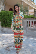 Pantalón Palazzo Estampado Tropical