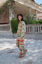 Pantalón Palazzo Estampado Tropical