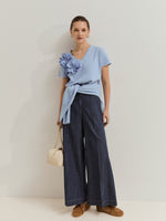 Pantalón Oversize de Algodón y Lyocell