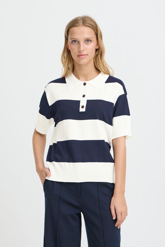Polo Ihluls Marino y Blanco