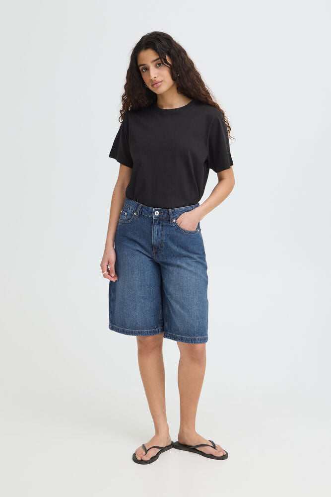 Bermuda Denim con Bolsillos delanteros