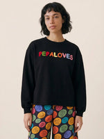 SUDADERA PUNTO CON BORDADO MULTICOLOR "PEPALOVES"