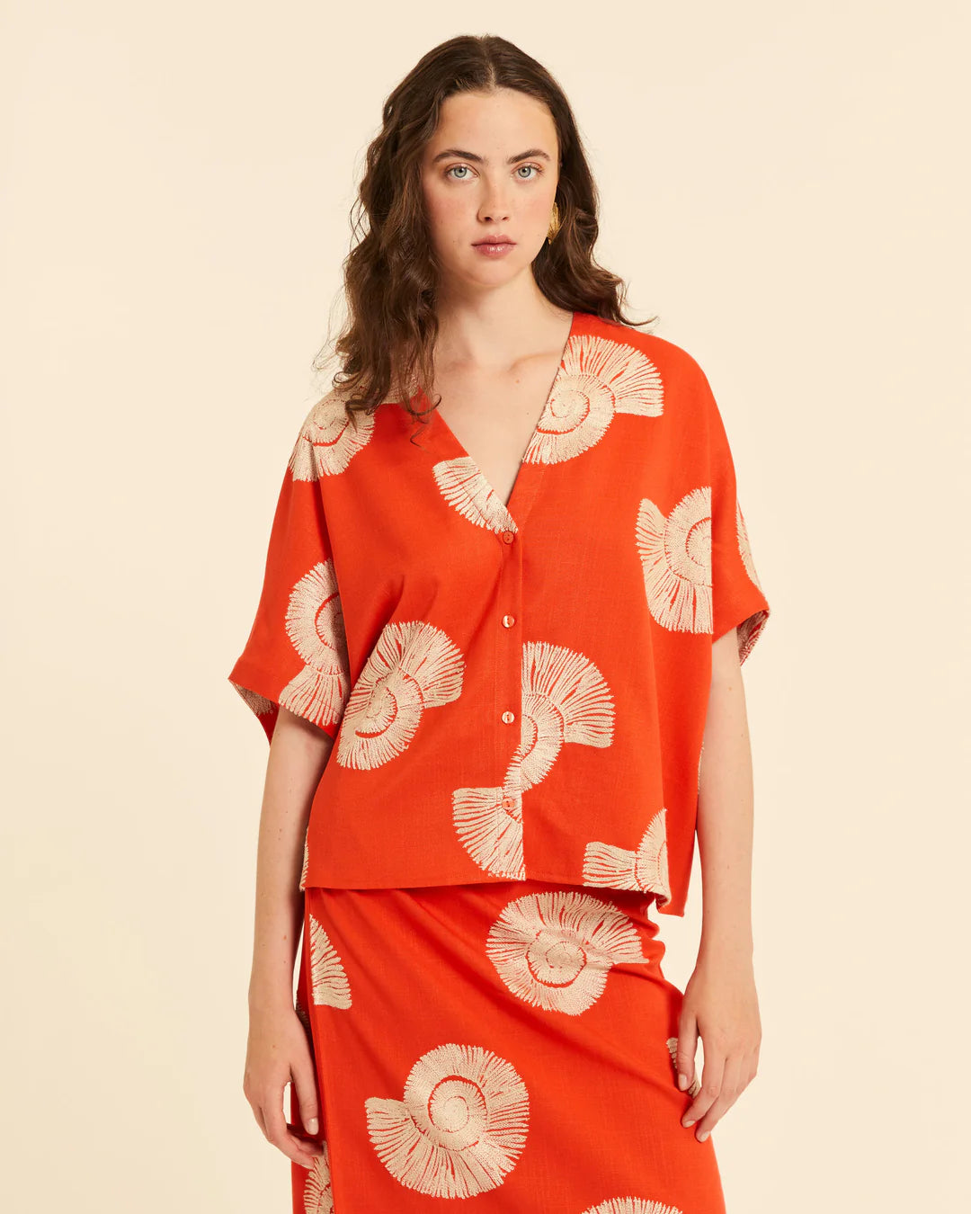 Blusa Estampada Caracolas