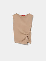 Top Cuello Redondo Sin Manga con Nudo