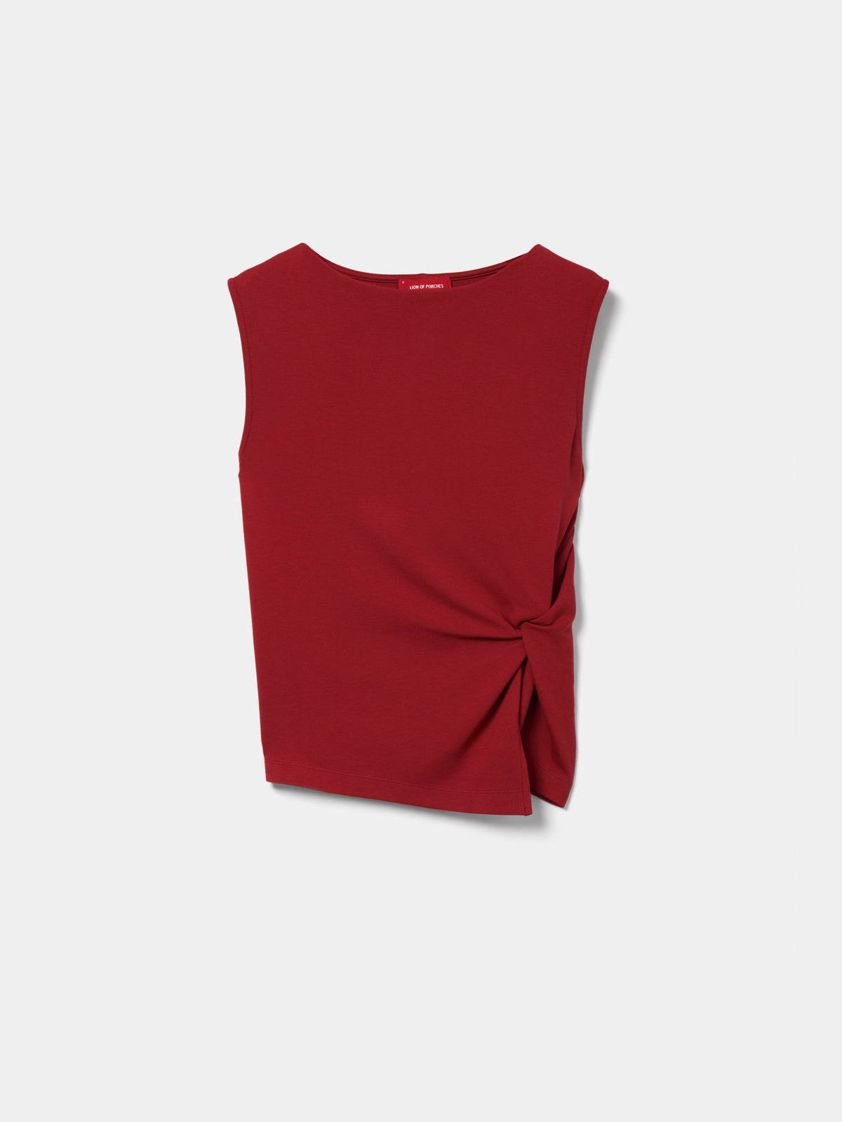 Top Cuello Redondo Sin Manga con Nudo