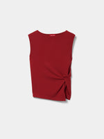 Top Cuello Redondo Sin Manga con Nudo