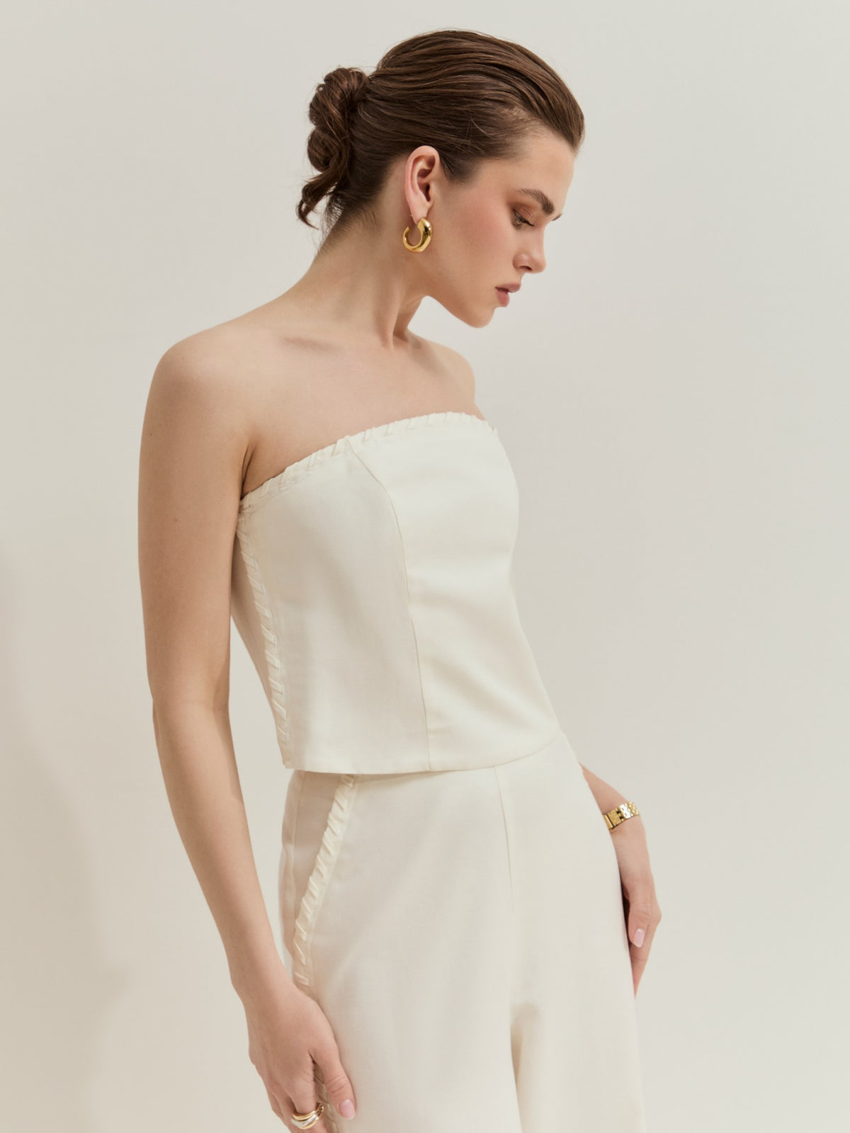 Top con detalle trenzado Color Blanco
