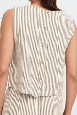 Top sin Mangas con Botones Espalda