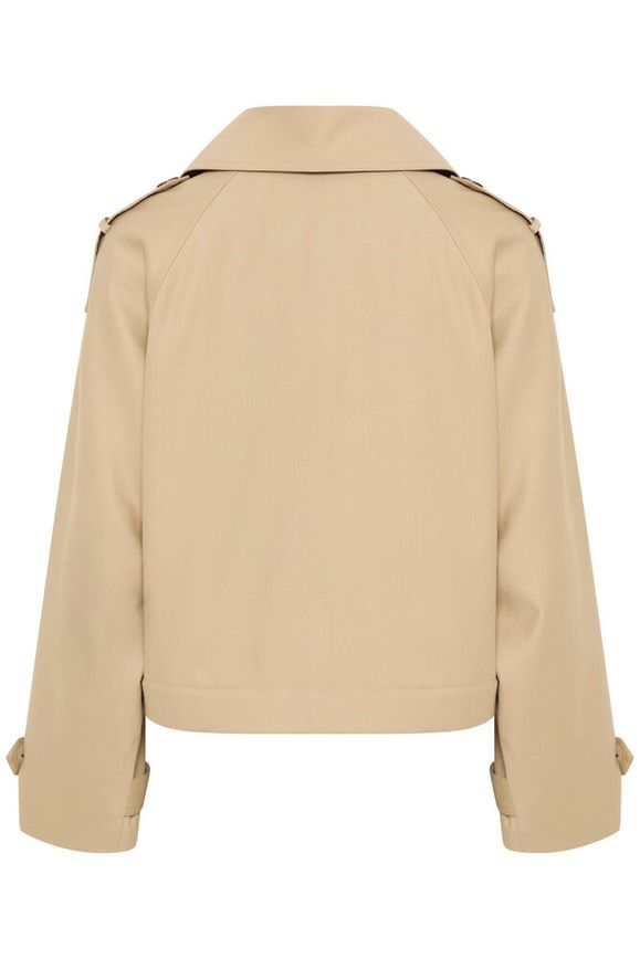 Gabardina Corta Cruzada Camel